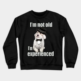 I’m not old I’m classic experienced funny humor getting older joke Cavapoo puppy dog Crewneck Sweatshirt